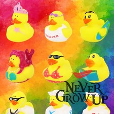 Mini Mermaid Rubber Ducks in Caps Rubber Bath Ducks Pool Game Summer Water Fun