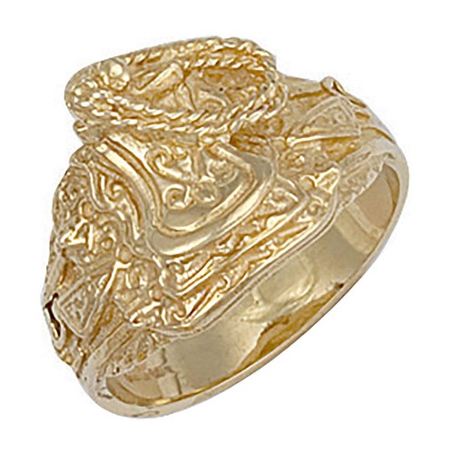 Yellow gold saddle - saddle, ring