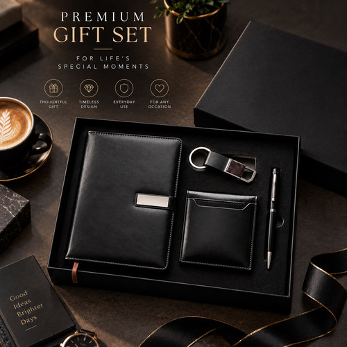Man gift set black - man, –
