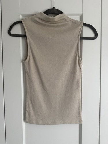Zara beige high neck soft - neck,
