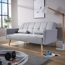 Modern 2 Seater Grey Sofa Bed