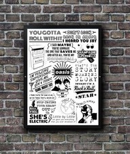 Oasis lyric poster doodle song - poster,
