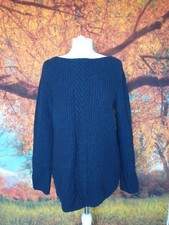 Crew Clothing Co navy blue 15% alpaca blend wool knit Jumper. UK women's size 12