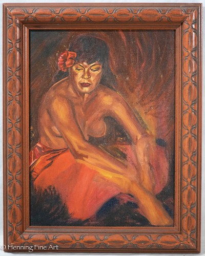Beautiful vintage naive - naive, oil