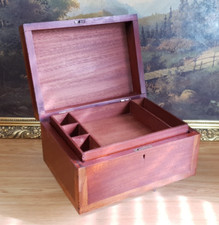 Antique Sewing Box Hardwood