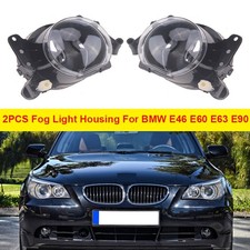 Pair Front Fog Light Lamp Housing For BMW 5 Series M5 Sport E60 E61 E90 E91 E46
