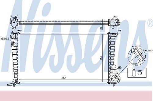 Nissens radiator for - for, peugeot