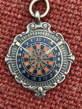 1945-6 Two Gates Charity League Cup Runner Up White Horse Darts Silver Medal.