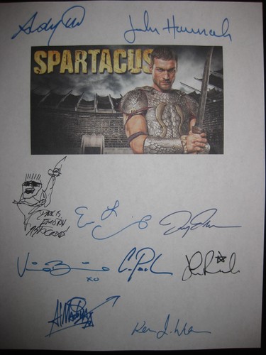 Spartacus signed script x10 - spartacus,