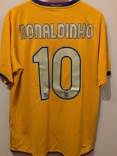 BARCELONA 2006/08 Away Shirt #10 RONALDINHO - Large (L) Authentic Nike Jersey
