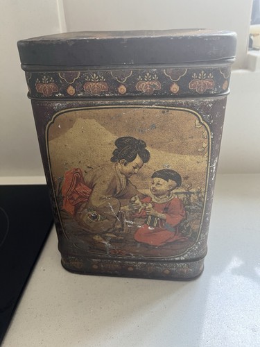 Antique large tea caddy - antique,