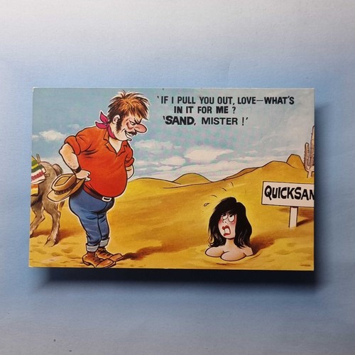 Comic postcard c1980 letchy - postcard,