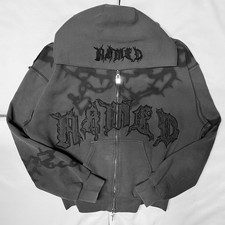 Named Collective cast iron chains Full Zip Up Hoodie  Small / Medium  Grey Black