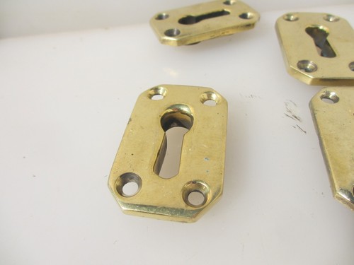Large antique brass keyhole - antique,