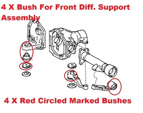 Front diff support - 4x,