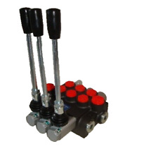 3 BANK HYDRAULIC MONOBLOCK DIRECTIONAL SPOOL LEVER VALVE 3/8" BSP - 40 L/M