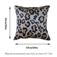 Faux Fur Leopard Print Cushion