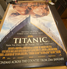 Titanic Movie Release Poster 40x60 inch Leonardo Dicaprio And Kate Winslet 1990s