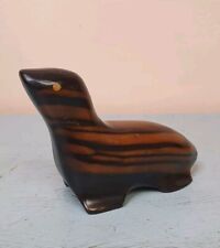 Vintage Hand Carved Wooden Seal Figurine, Inuit?