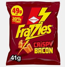 Smiths Frazzles Crispy Bacon Flavour Corn Snacks Price Marked Full Box 30 packs
