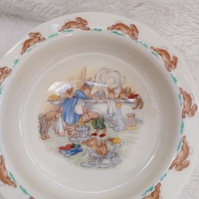 ROYAL DOULTON VINTAGE Bunnykins BOWL  Bath day Wash Bone China 