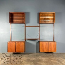 Mid Century Poul Cadovius Royal System Cado Large Teak Wall Unit Vintage Set 2