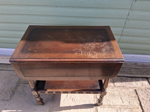 Vintage 1950s wood dark oak - dark,