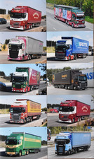 6 X 4 TRUCK PHOTOS SCANIA CURTAINSIDERS /  TRANSPORT TRUCKS X 10  LOT 48