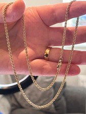 Heavy 9ct Gold Spiga Link Chain Necklace