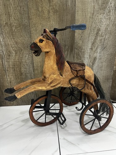 Antique wooden horse - antique,