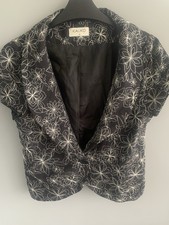 Kaliko Women's Floral Black Short Jacket Size 10 Excellent Condition