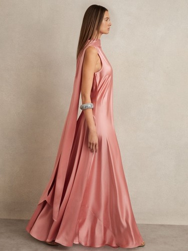 Reiss fae satin cape maxi - fae,