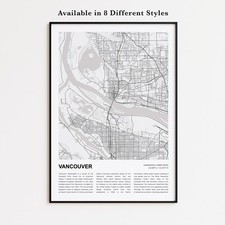 Vancouver City Map Print