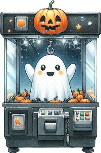 Halloween claw machine ghost - claw,