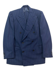 vtg 1940s Navy Blue Chalk