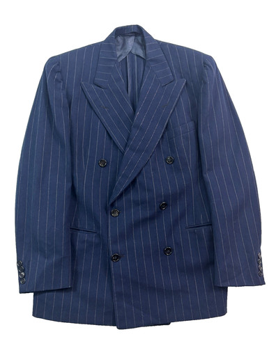 Vtg 1940s navy blue chalk - 1940s,