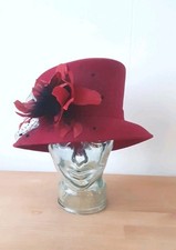 M&S Formal Hat Red Wool