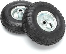 2 x 10" PNEUMATIC SACK TRUCK TROLLEY WHEEL BARROW TYRE TYRES WHEELS