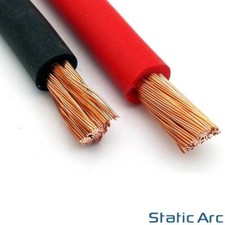 ELECTRICAL POWER CABLE BLACK RED WELDING EARTH BATTERY JUMP LEAD WIRE 16/25mm2