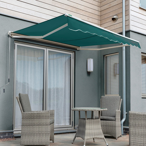 Half cassette patio awning - patio,
