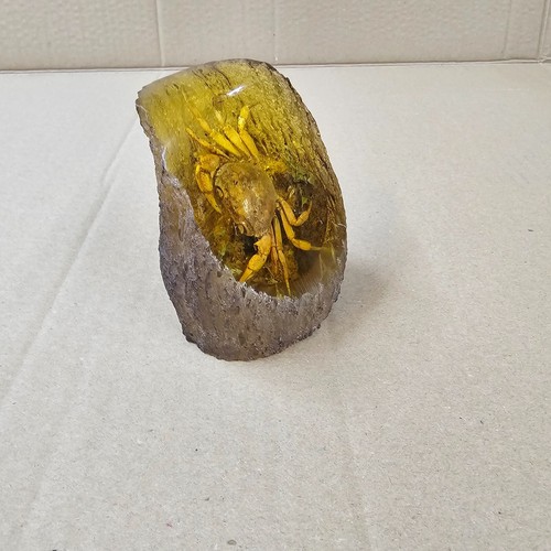 Resin paperweight with - resin,