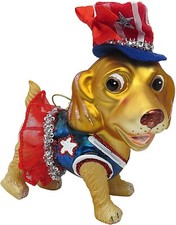 Patriotic Dog Ornament Uncle