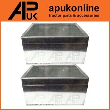 2x Galvanised Cow Horse pony Stable Feed Feeding Bin Trough Tub Container Bucket