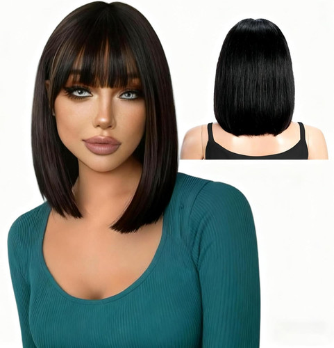 Black bob wig for - black,