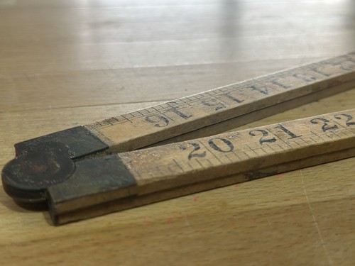 Vintage folding ruler - folding, /