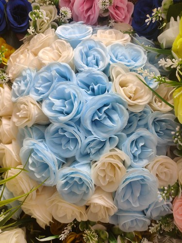 Heads silk rose - rose, artificial