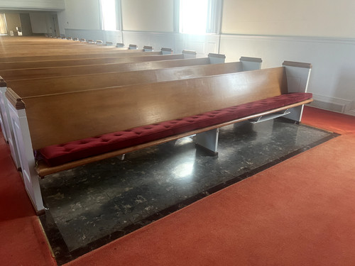 Walnut church pews - church,