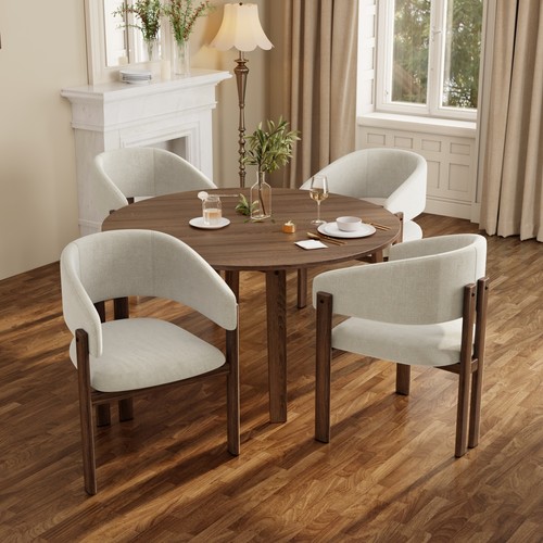 Dining chairs set beige - set, of
