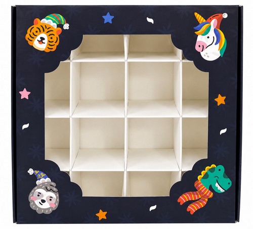 Grid boxes blue animal - grid,