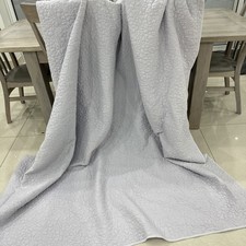 Dunelm Quilted Bedspread/Throw, Approx 235cm x 235cm lilac grey used excellent 
